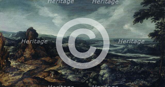Panoramic Landscape with Tobias and the Angel, 1615-1625. Creator: Kerstiaen de Keuninck.