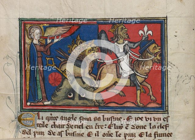 When the fifth angel blew his trumpet... Miniature from: Apocalypse de saint Jean, ca 1320. Creator: Anonymous.
