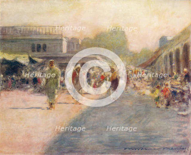 'A Street in Peshawur, 1905. Artist: Mortimer Luddington Menpes.