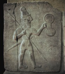 Relief of a Hittite warrior or war-god. Artist: Unknown