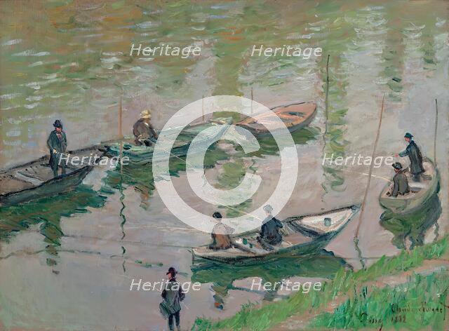 Anglers on the Seine near Poissy, 1882. Creator: Claude Monet.