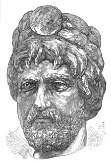 Head of the Emperor Hadrian found at Jerusalem, 1874. Creator: Unknown.