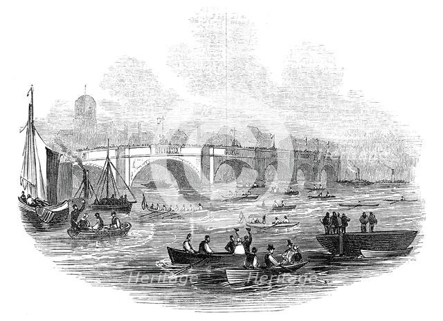 The Newcastle Boat Race, 1845. Creator: Unknown.