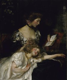 Mother and Child (Lady Shannon and Kitty), ca. 1900-1910. Creator: James Jebusa Shannon.