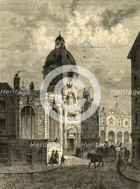 'The Church of St. Benet Fink, from an Old View', (1897). Creator: Unknown.