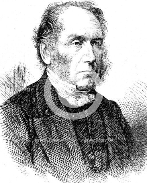 Patrick Bell (1799-1869), Scottish clergyman and inventor, 1868. Artist: Unknown