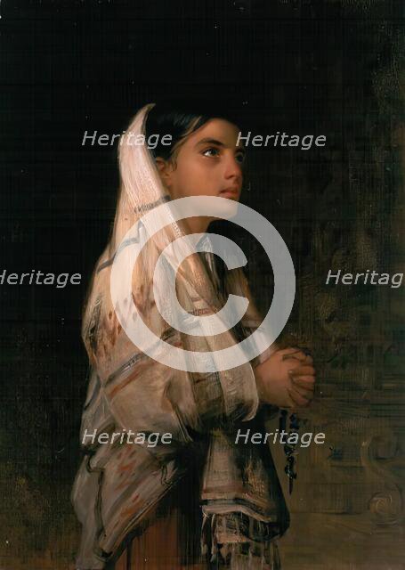 A Spanish Girl Praying, c1875-1885. Creator: Edwin Long.