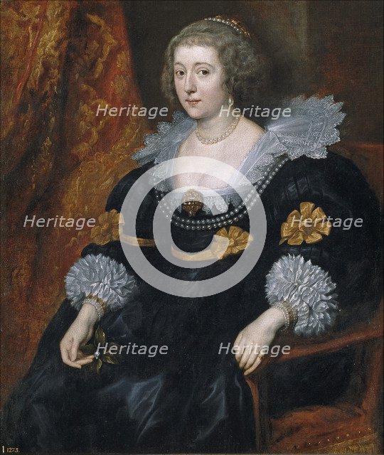 Portrait of Amalia of Solms-Braunfels (1602-1675). Artist: Dyck, Sir Anthony van (1599-1641)