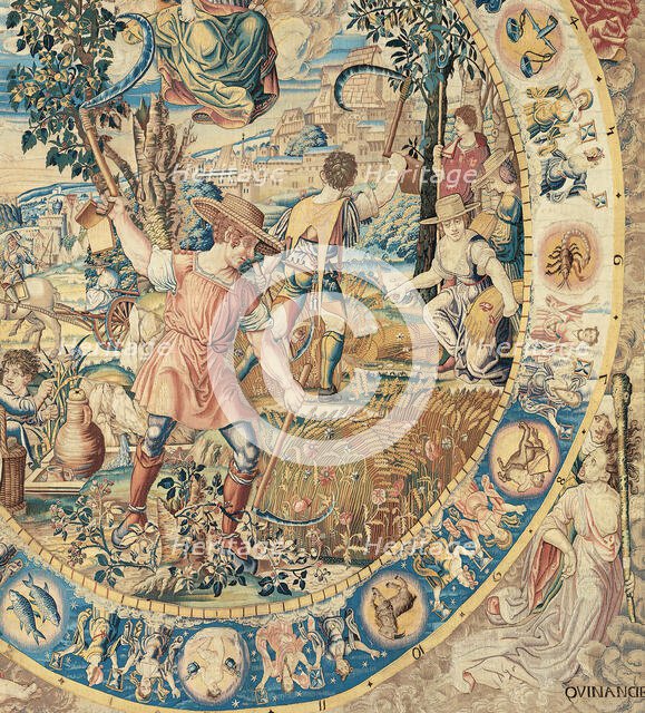 July, from The Medallion Months, Brussels, before 1528.  Creator: Unknown.