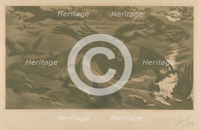 Oiseaux de proie (Birds of prey), 1893. Creator: Prouvé, Victor (1858-1943).