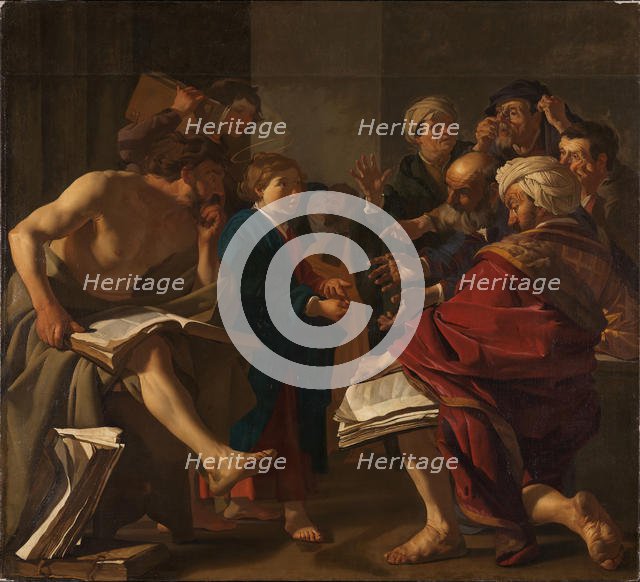 Christ among the Doctors, 1622. Creator: Baburen, Dirck (Theodor), van (1595-1624).