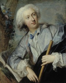 Fluteplayer, 1734. Creator: Lorens Pasch the Elder.