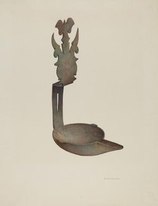 Grease Lamp, 1935/1942. Creator: Robert W.R. Taylor.