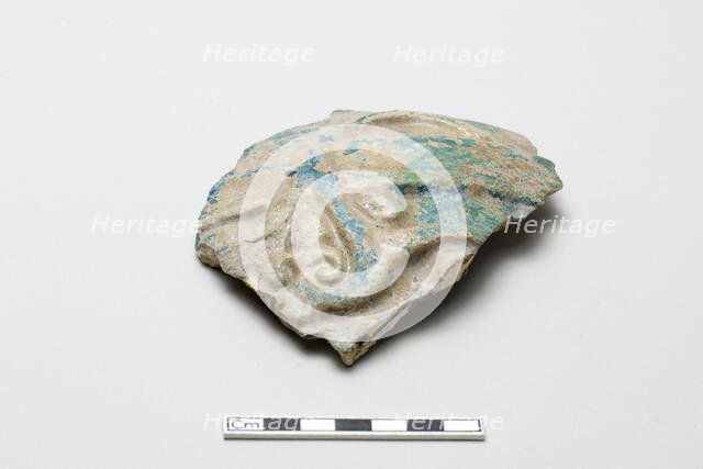 Fragment moulded in high relief, Saljuq period, early 13th century. Creator: Unknown.