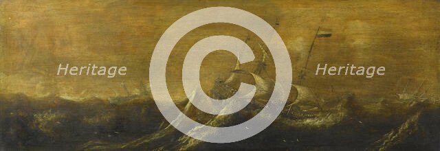 Ships in a Storm, 1600-1652. Creator: Andries van Eertvelt.