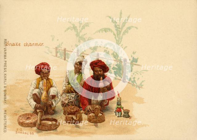 'Snake Charmer', 1899.  Creator: Raja Ravi Varma.