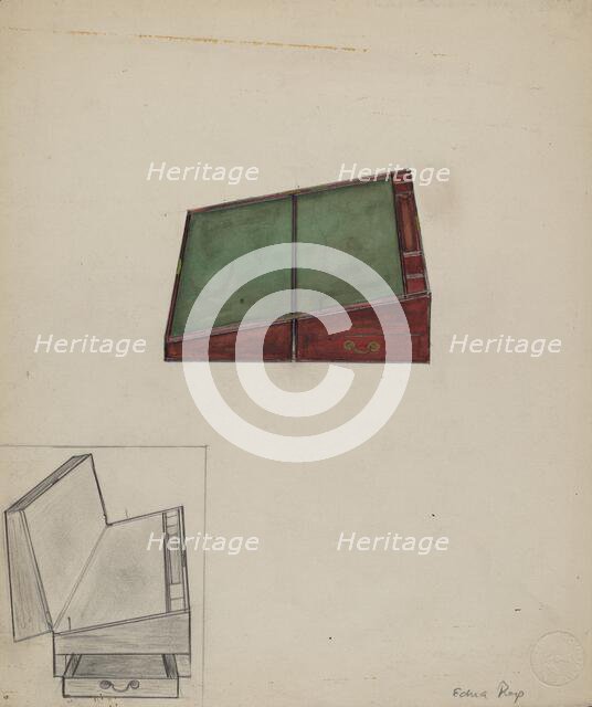 Lap Desk, c. 1936. Creator: Edna C. Rex.