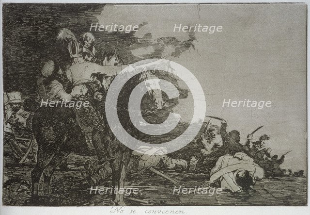 The Disasters of War, a series of etchings by Francisco de Goya (1746-1828), plate 17: 'No se con…