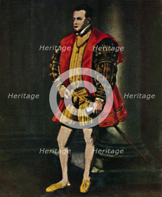 'König Philipp II. Von Spanien 1527-1598. - Gemälde von Tizian', 1934. Creator: Unknown.