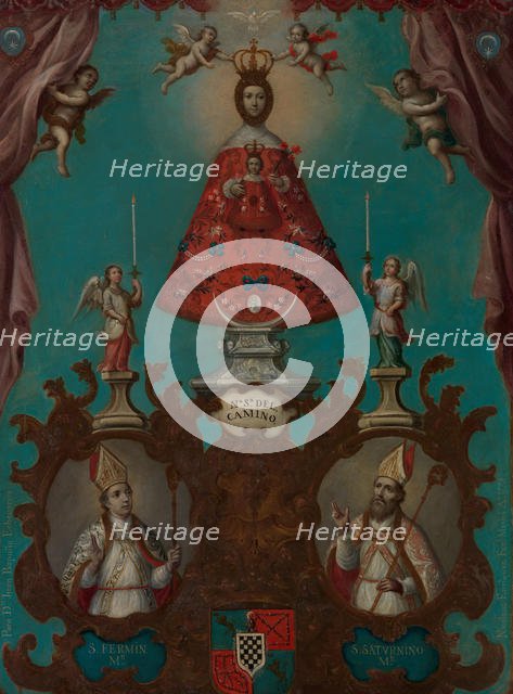 The Virgin of El Camino with St. Fermín and St. Saturnino, 1773. Creator: Nicolás Enríquez.
