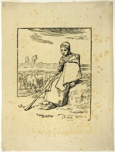 The Shepherdess, 1863. Creator: Jean Francois Millet.