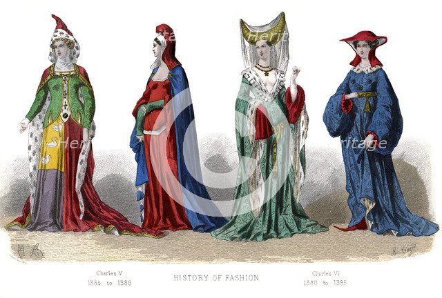 French costume: Charles V, Charles VI, (1882). Artist: Unknown