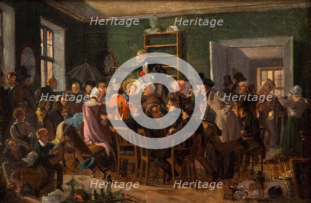 Scene from an auction, 1835. Creator: Marstrand, Wilhelm Nicolai (1810-1873).
