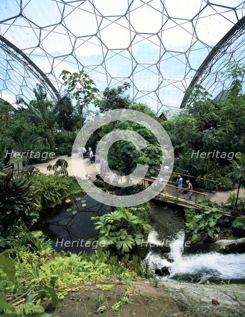 Inside the Humid Tropics Biome, Eden Project, Cornwall