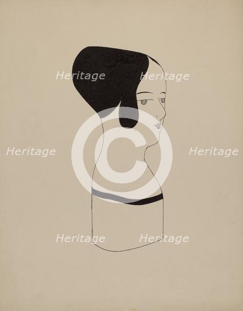Hat Mannequin, c. 1937. Creator: Howard Weld.