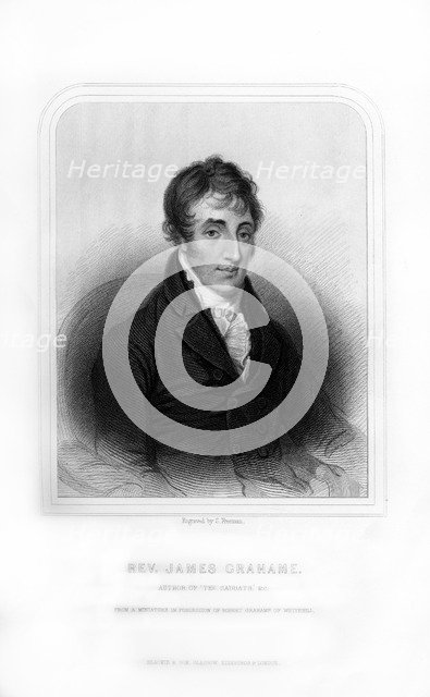 Reverend James Grahame, Scottish poet, (1870).Artist: S Freeman