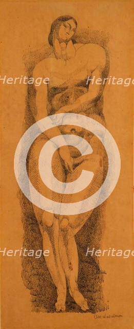 Standing Female Nude, c. 1909. Creator: Elie Nadelman.