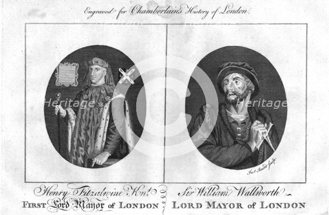 Lord Mayors of London, (c1784). Artist: James Record.