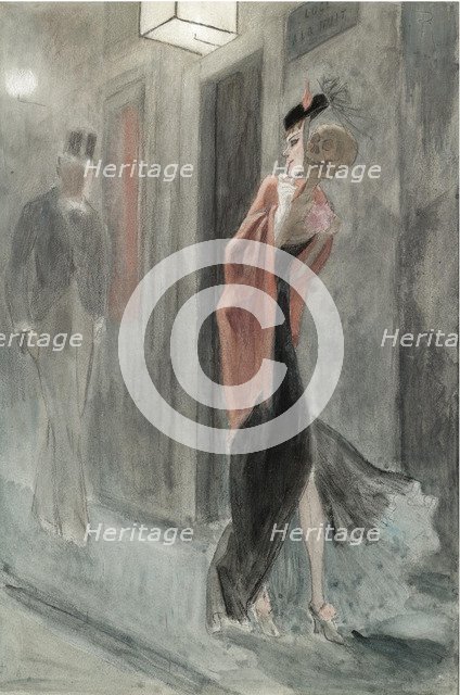 Street corner, four in the morning (Parodie humaine). Artist: Rops, Félicien (1833-1898)