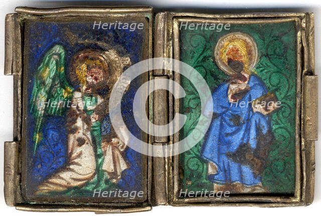 Diptych with the Annunciation, British, 14th century. Creator: Unknown.