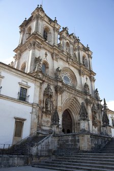 Baroque facade of the Monastery of Alcobaca, Alcobaca, Portugal, 2009.  Artist: Samuel Magal