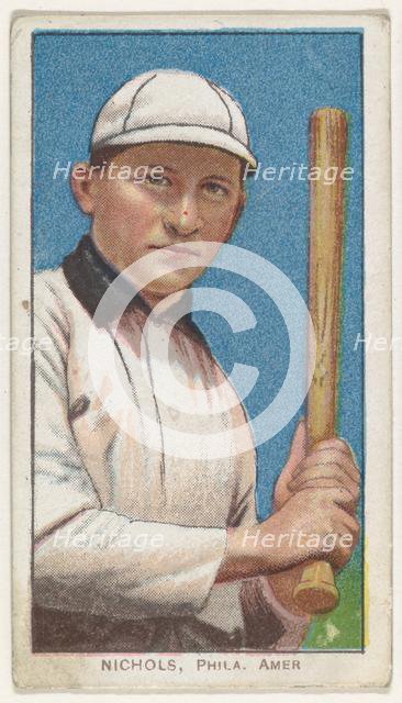 Nichols, Philadelphia, American League, from the White Border series (T206) for the Ame..., 1909-11. Creator: American Tobacco Company.