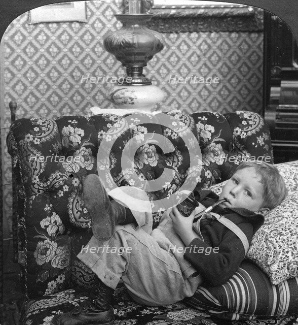 'Just Like Papa'.Artist: American Stereoscopic Company