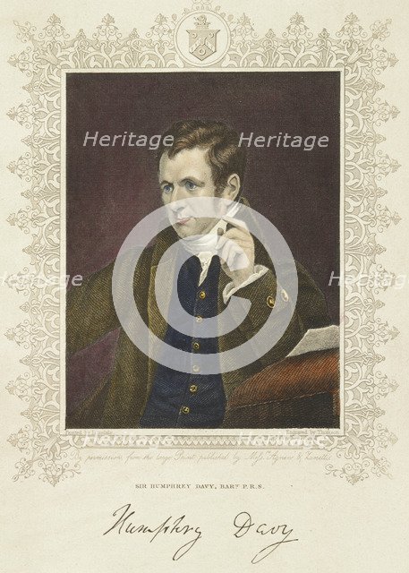 Humphry Davy, British chemist and inventor, 1801 Artist: Thomson