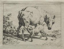 The Ewe and Two Lambs, 1670. Creator: Adriaen van de Velde (Dutch, 1636-1672).