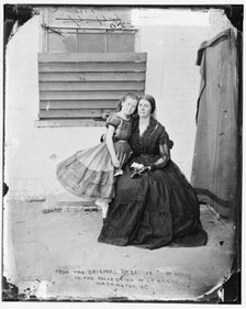 Greenhow, Mrs. & daughter (imprisoned in old Capitol Prison in Wash. D.C.), between 1865 and 1880.  Creator: Unknown.