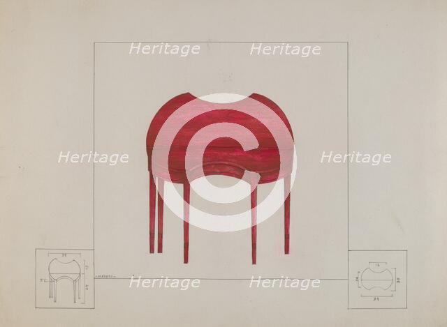 Card Table, c. 1936. Creator: Henry Meyers.