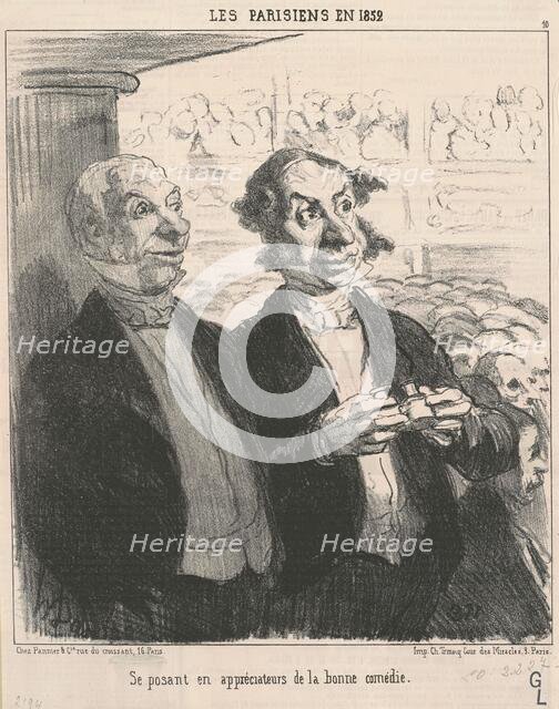 Se posant en appréciateur, 19th century. Creator: Honore Daumier.