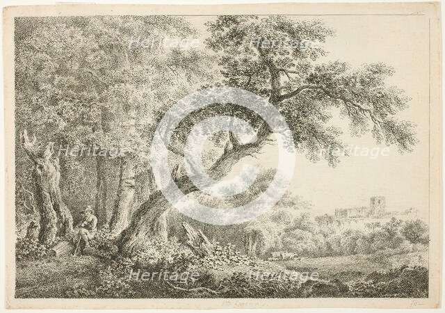 Wanderer Resting in the Forest, n.d. Creator: Martin von Molitor.