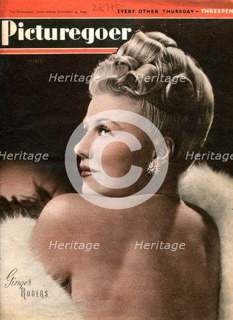 Ginger Rogers (1911-1995), American actress, 1945. Artist: Unknown