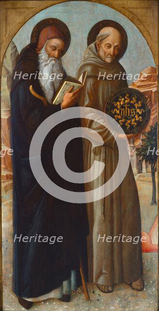 Saint Anthony Abbot and Saint Bernardino of Siena, 1459. Creator: Jacopo Bellini.