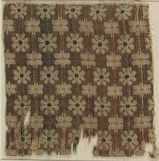Textile with Flower Motif, German, 15th century. Creator: Unknown.
