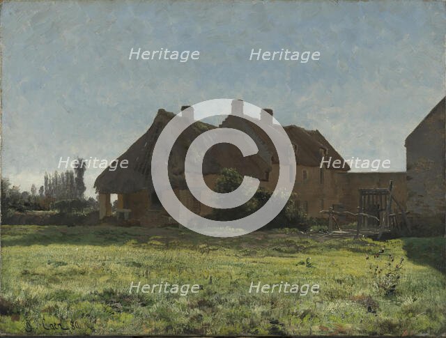 French farmhouse. Preliminary study for Ferme à Venoix 1881, 1880. Creator: Christian Skredsvig.