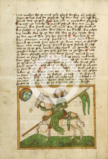 The Moon Represented as a Woman on Horseback, shortly after 1464. Creator: Unknown.