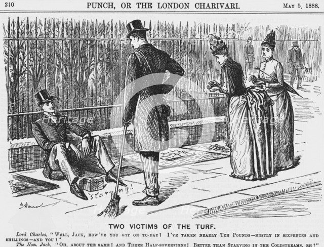 'Two Victims of the Turf', 1888. Artist: Unknown