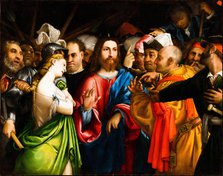 Christ and the sinner, 1548-1549. Creator: Lotto, Lorenzo (1480-1556).